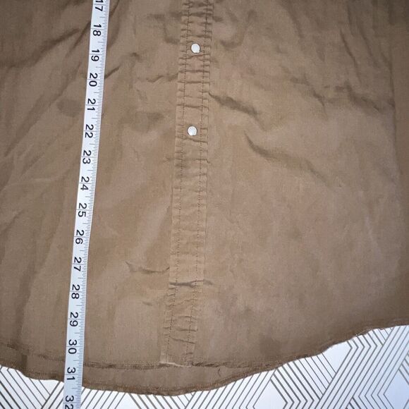 Western Frontier Mens Shirt 2X Brown LS Pearl Snap Rockabilly Retro Vintage * - Picture 4 of 5